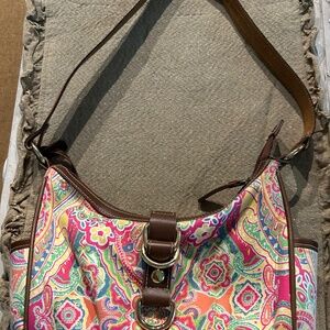 Ralph Lauren multi colored paisley bag